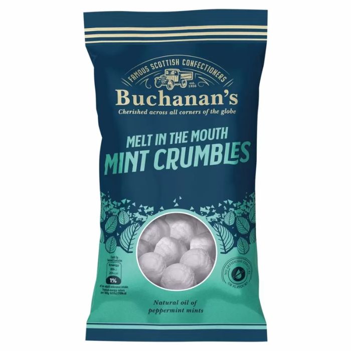 Buchanan's Melt In The Mouth Mint Crumbles Bags 140g