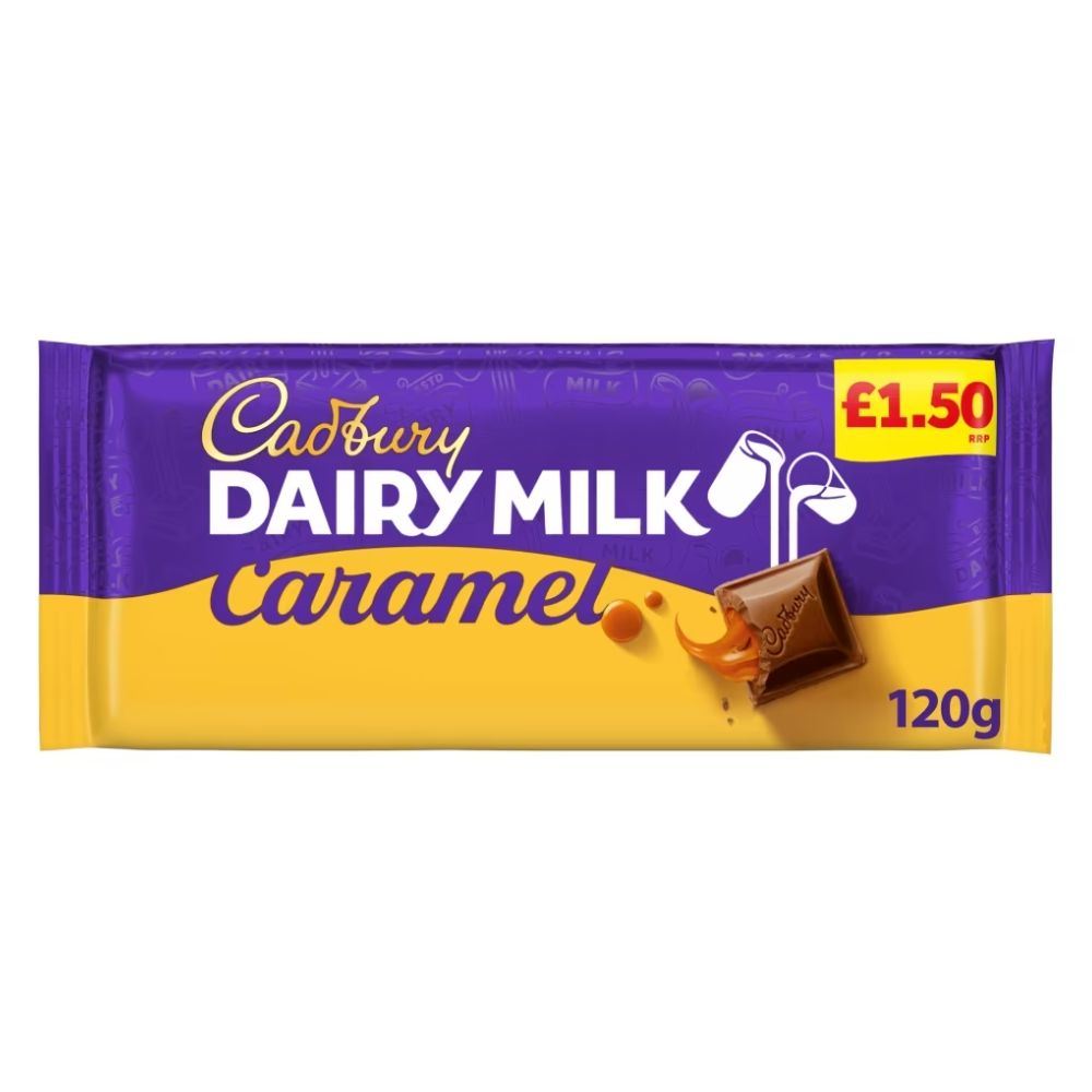 Cadbury Dairy Milk Caramel Bar 120g Giant Bradley's Online Sweet Shop
