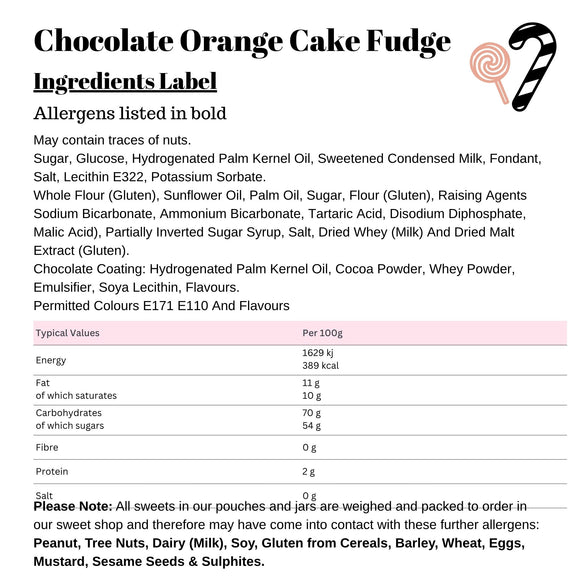 Chocolate Orange Cake Fudge