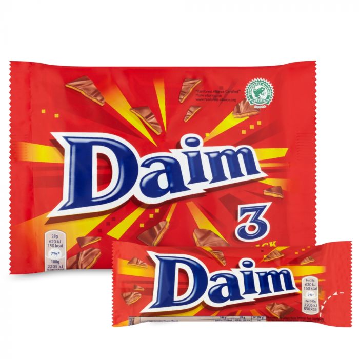 Daim Chocolate Bar 3 Pack 84g