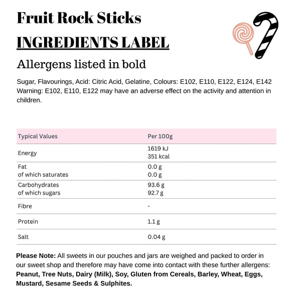 Fruit Rock Sticks