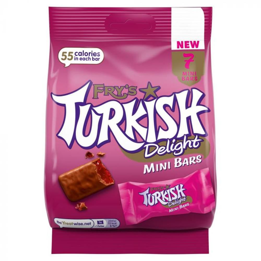 Fry s Turkish Delight Mini Bars 7 Pack 105g Giant Bradley s Online Sweet Shop