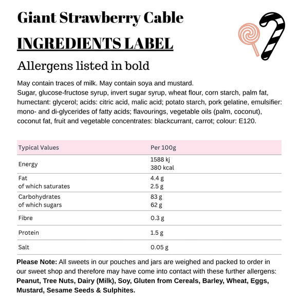 Giant Strawberry Cable