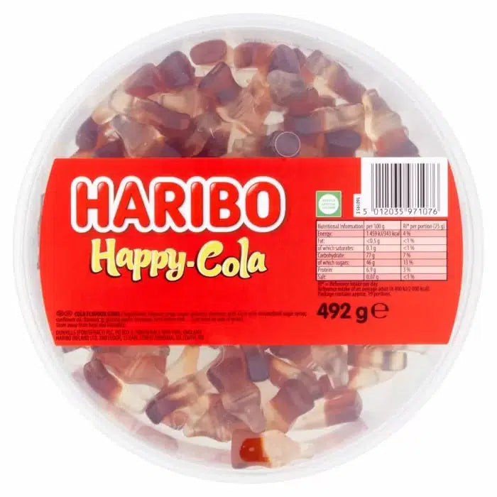 Haribo Happy Cola Bottles Tub 492g