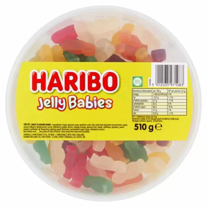 Haribo Jelly Babies Tub 510g
