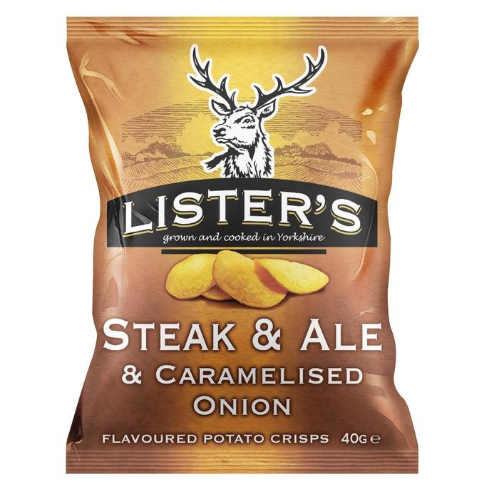 Listers Crisps Steak & Ale 40g