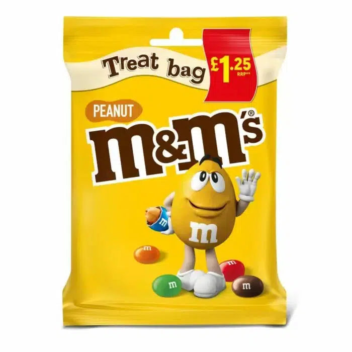 M&M's Peanut Chocolate Treat Bags 82g