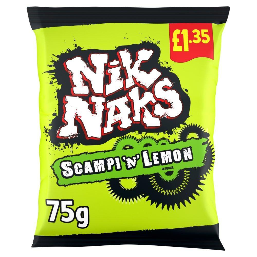 Nik Naks Scampi 'N' Lemon 75g PMP – Giant Bradley's Online Sweet Shop