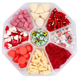 Red & White Football Sweet Platter 1.1kg