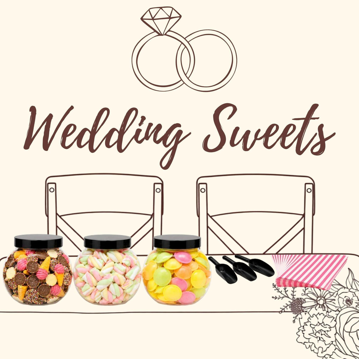 Wedding Sweets, Sweet Favours & Party Packs - Giant Bradley's Sweet Shop