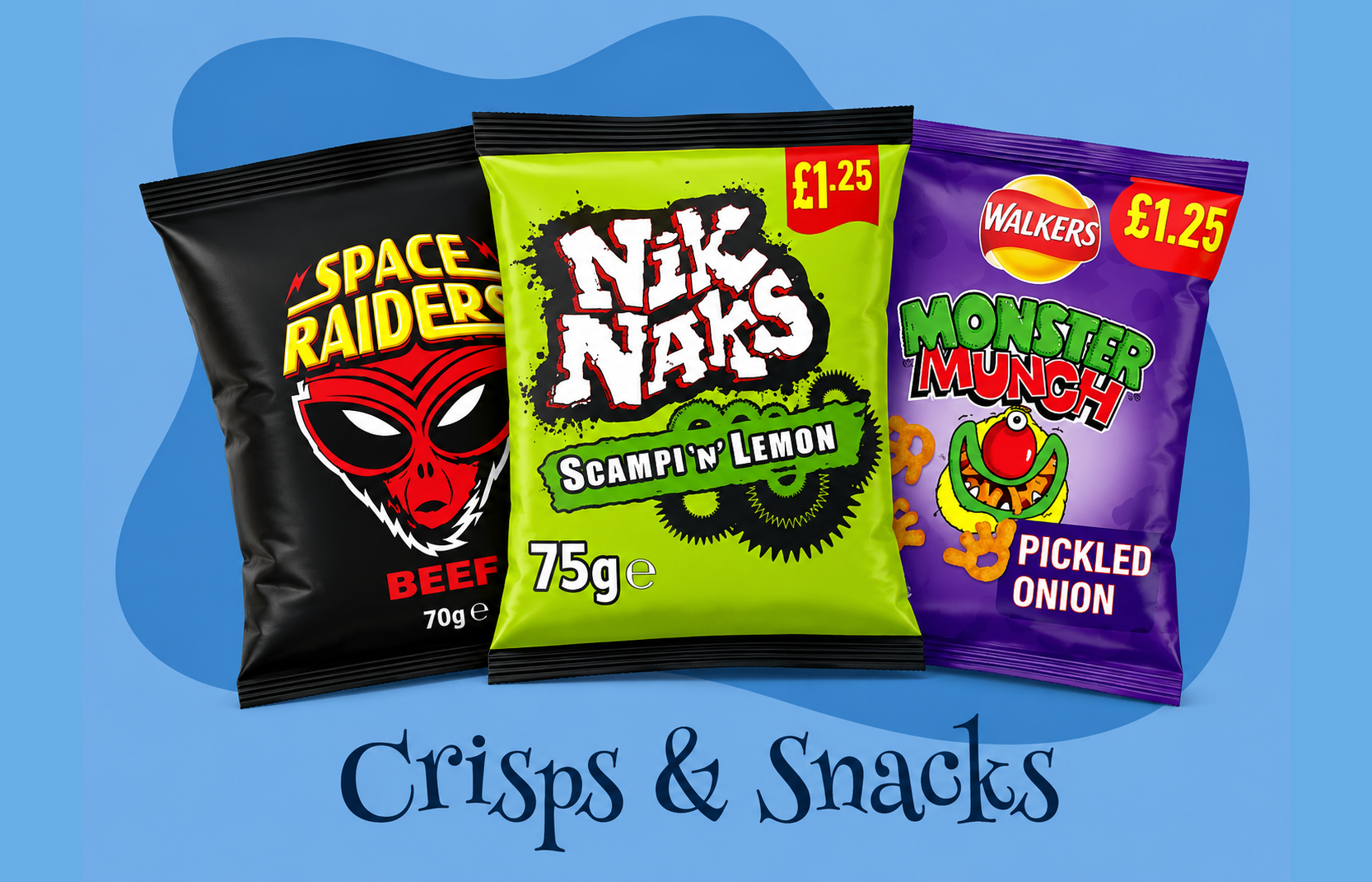 Crisps & Snacks - Savoury Treats, Popcorn & Party Snacks