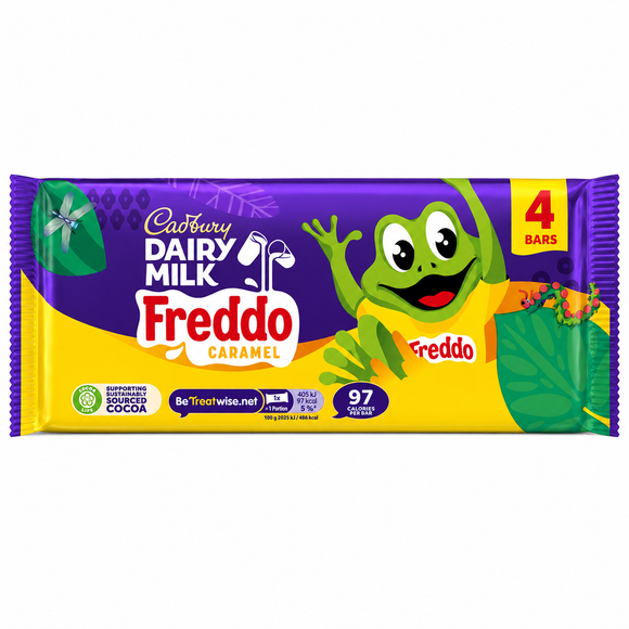 Cadbury Dairy Milk Caramel Freddo 4 Pack Multipack 78g