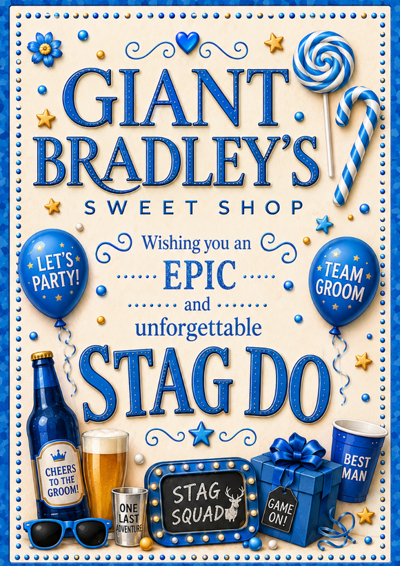 Stag Night Blue Sweet Party Pouch