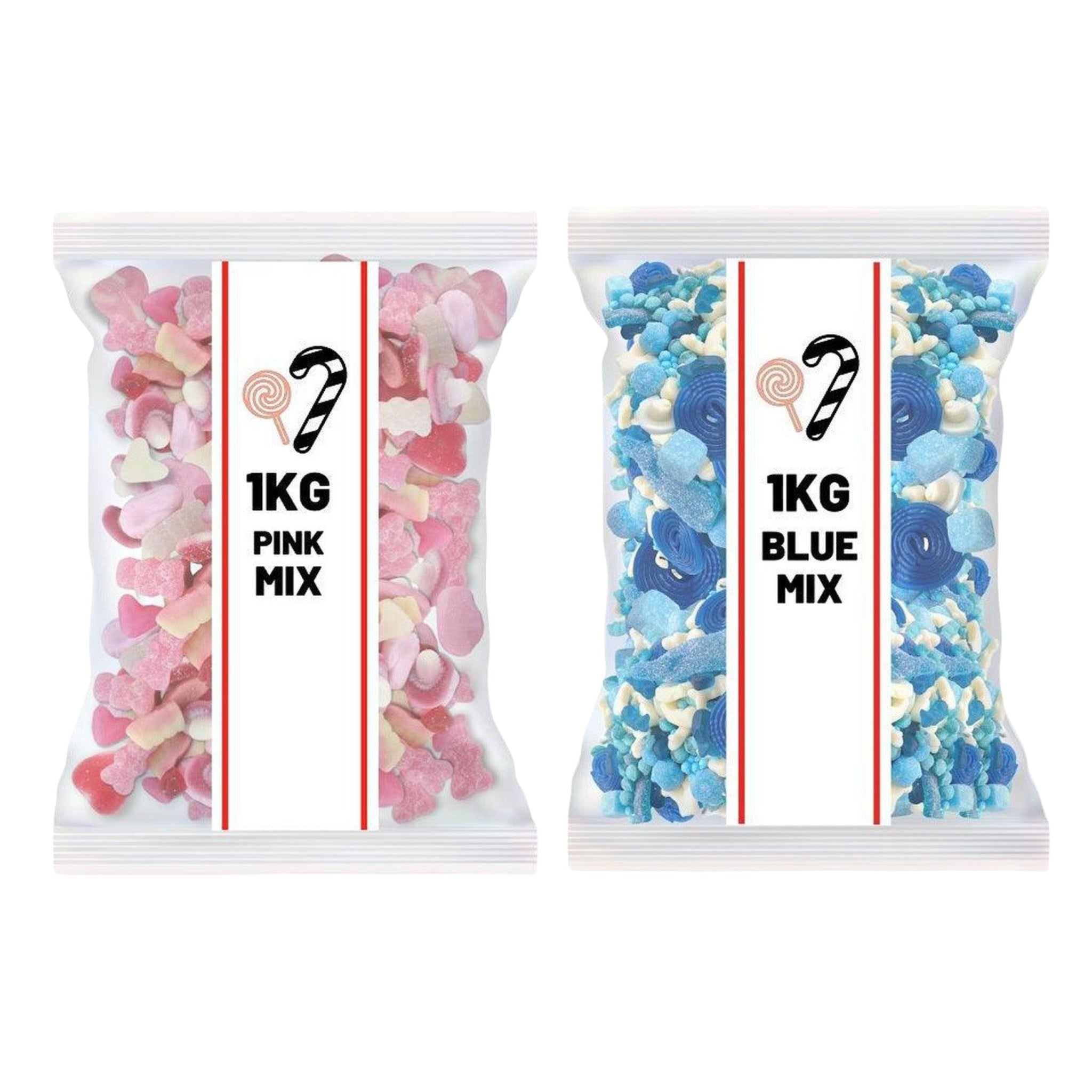 2 For £15.00 1kg Pick N Mix Sweets Blue & Pink