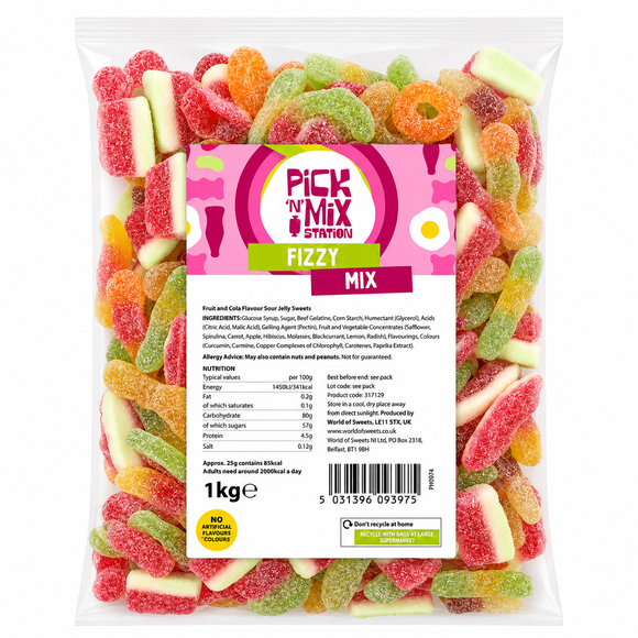 2 For £15.00 1kg Pick N Mix Sweets Jelly & Fizzy