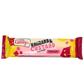 The Real Candy Co. Rhubarb & Custard Nougat Bar 130g