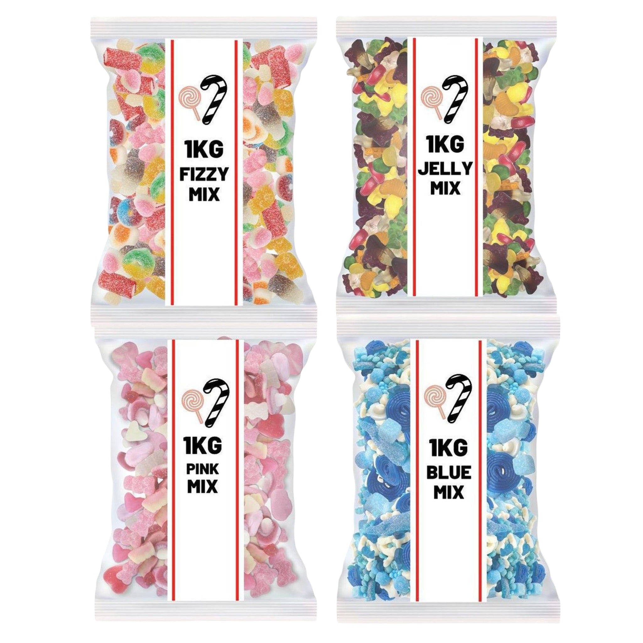 4kg For £30.00 1kg Pick N Mix Sweets Jelly, Fizzy, Pink & Blue