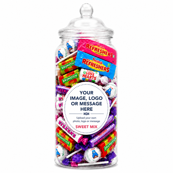 Personalised Medium Sweet Jar – Add a Logo, Picture or Message