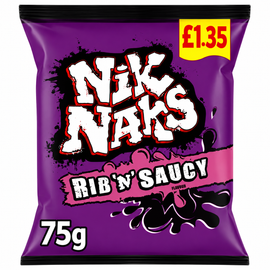 Nik Naks Rib 'N' Saucy 75g PMP