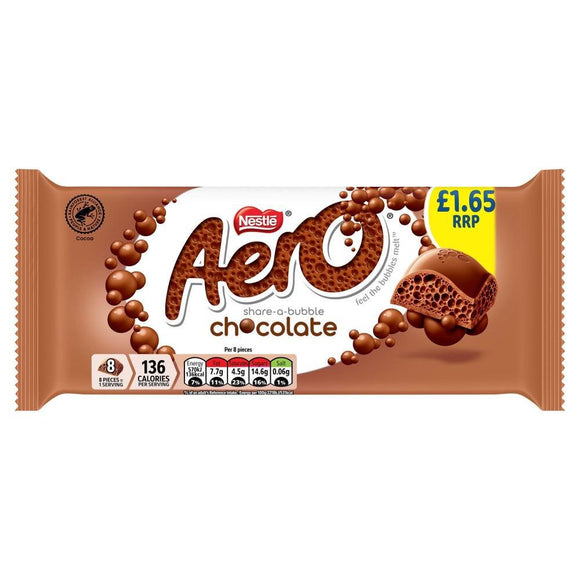 Aero Milk Chocolate Sharing Bar 90g PMP