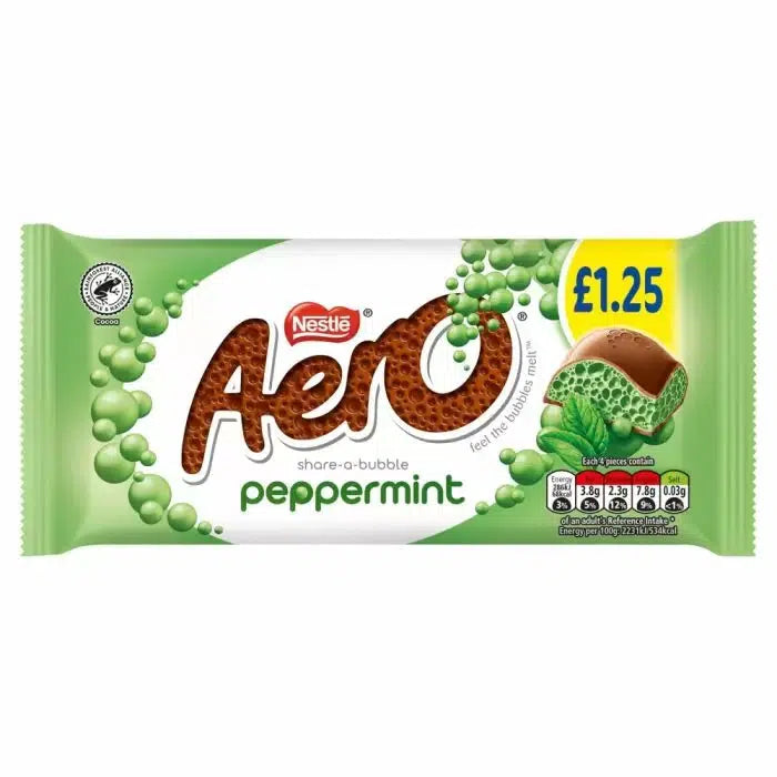 Aero Peppermint Mint Chocolate Sharing Bar 90g