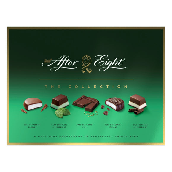 After Eight Collection Dark & Milk Peppermint Mint Chocolate Box 199g
