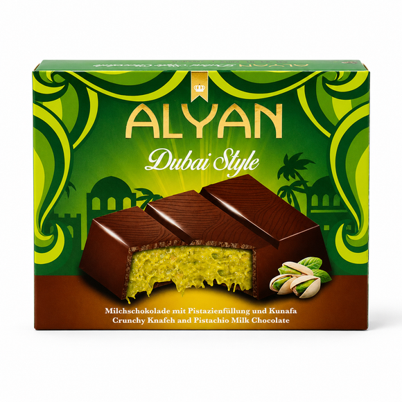 Alyan Dubai Style Chocolate Bar 100g