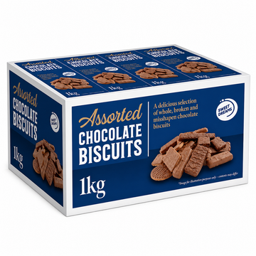 Assorted Broken Chocolate Biscuits Box 1kg