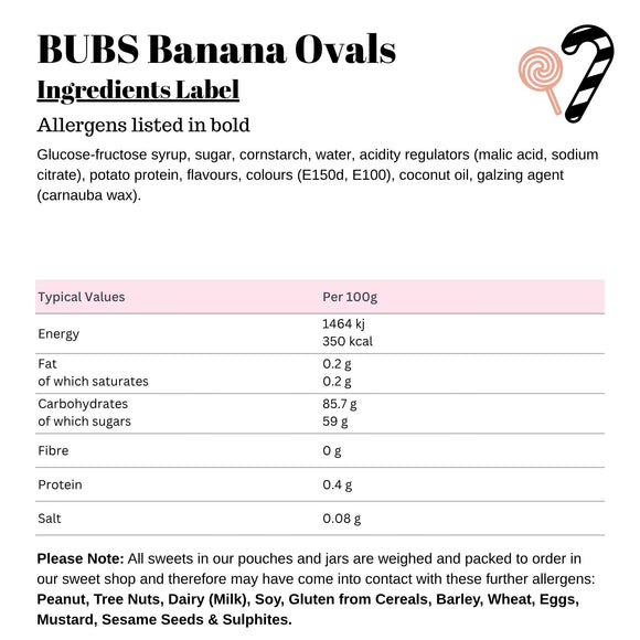 BUBS Banana Ovals