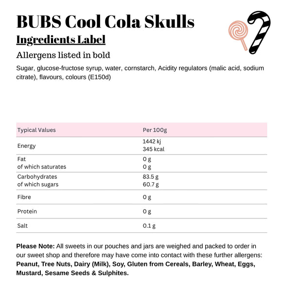 BUBS Cool Cola Skulls