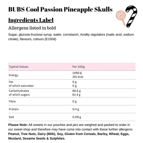 BUBS Cool Passion Pineapple Skulls