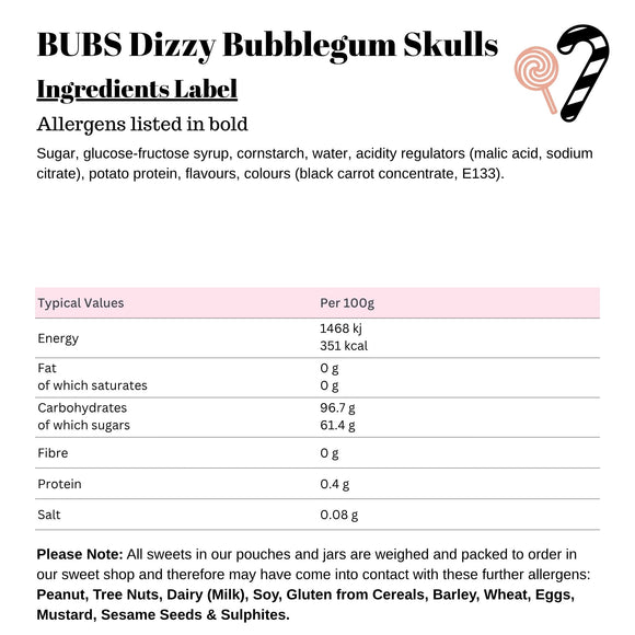 BUBS Dizzy Bubblegum Skulls