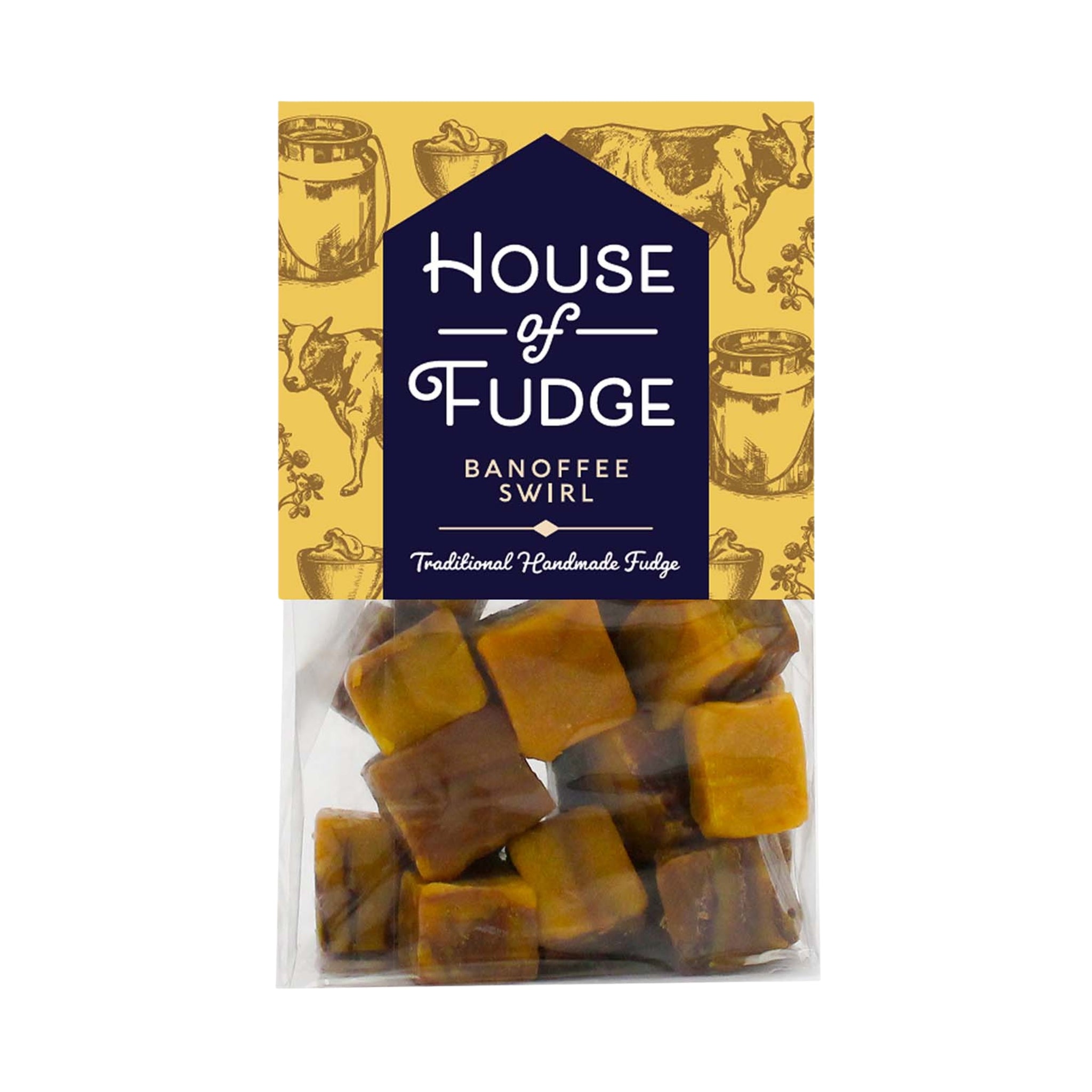 Banoffee Swirl Gourmet Fudge Bag by House of Fudge 150g