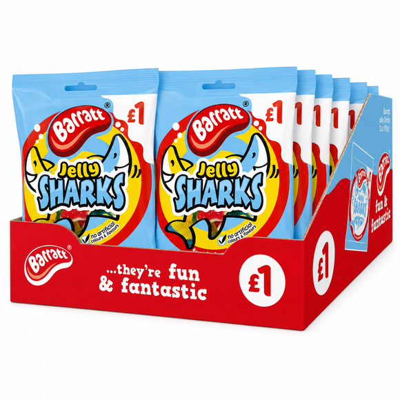Barratt Fun & Fantastic Jelly Sharks 100g PMP