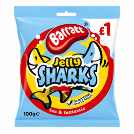 Barratt Fun & Fantastic Jelly Sharks 100g PMP