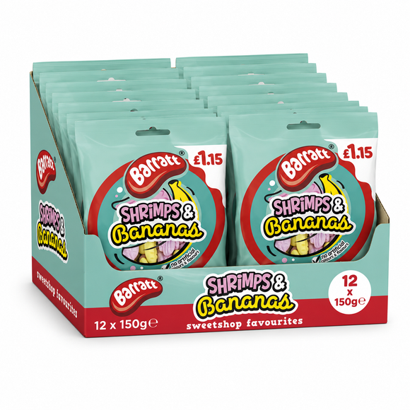 Barratt Shrimps & Bananas Bag 150g PMP