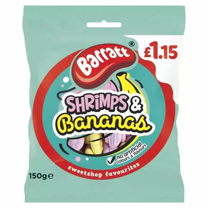 Barratt Shrimps & Bananas Bag 150g