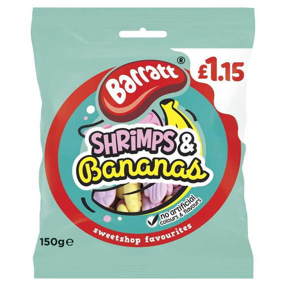 Barratt Shrimps & Bananas Bag 150g