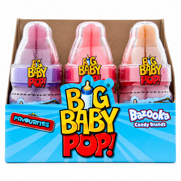 Bazooka Big Baby Pop Lollipop with Dipping Powder 32g