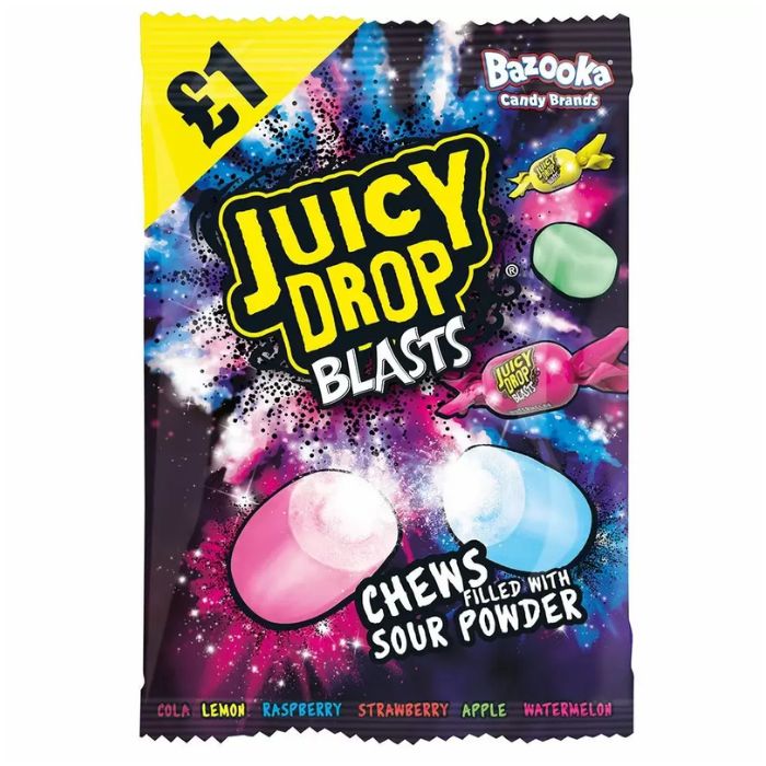 Bazooka Juicy Drop Blasts Bag 120g