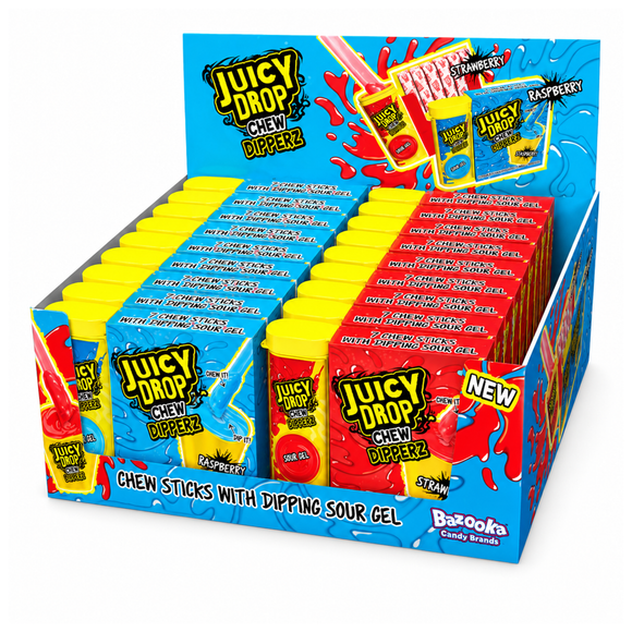 Bazooka Juicy Drop Chew Dipperz 65g