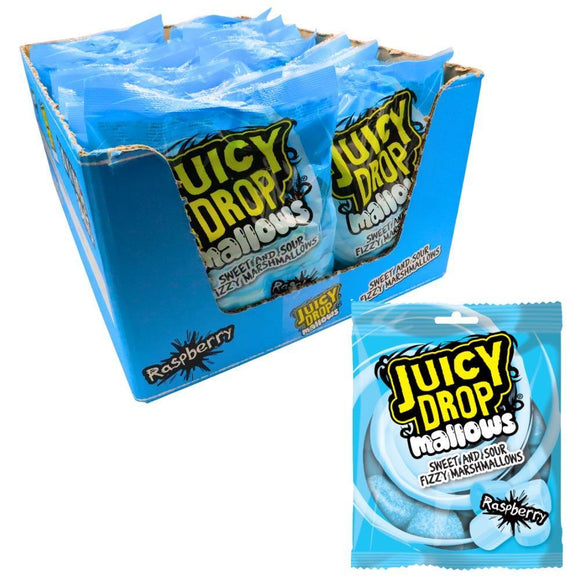 Bazooka Juicy Drop Mallows Raspberry Bag 100g