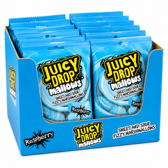 Bazooka Juicy Drop Mallows Raspberry Bag 100g