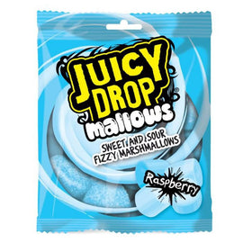 Bazooka Juicy Drop Mallows Raspberry Bag 100g