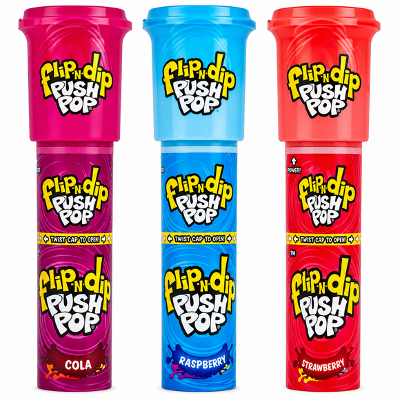 Bazooka Push Pop Flip-N-Dip 25g