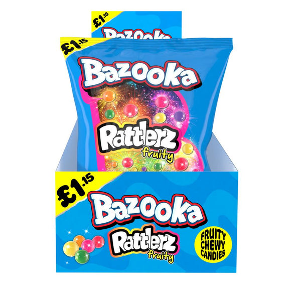 Bazooka Rattlerz Fruity Chewy Candies Share Bag 100g PMP