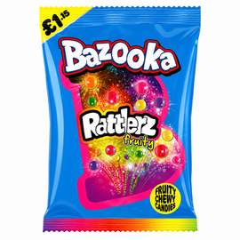 Bazooka Rattlerz Fruity Chewy Candies Share Bag 100g PMP