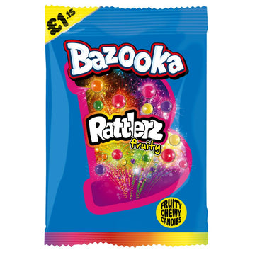 Bazooka Rattlerz Fruity Chewy Candies Share Bag 100g