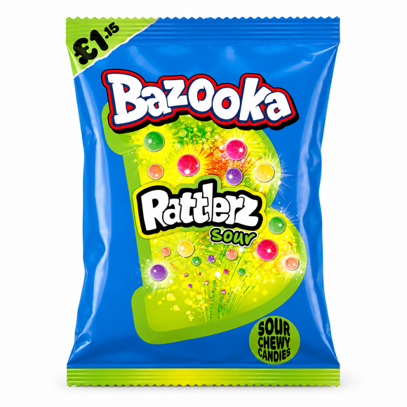 Bazooka Rattlerz Sour Bag 100g PMP