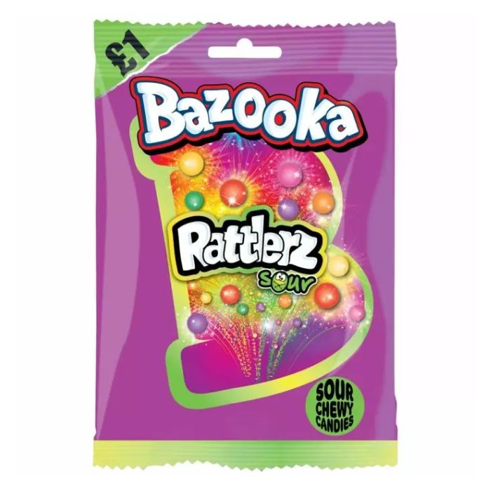 Bazooka Rattlerz Sour Bag 100g